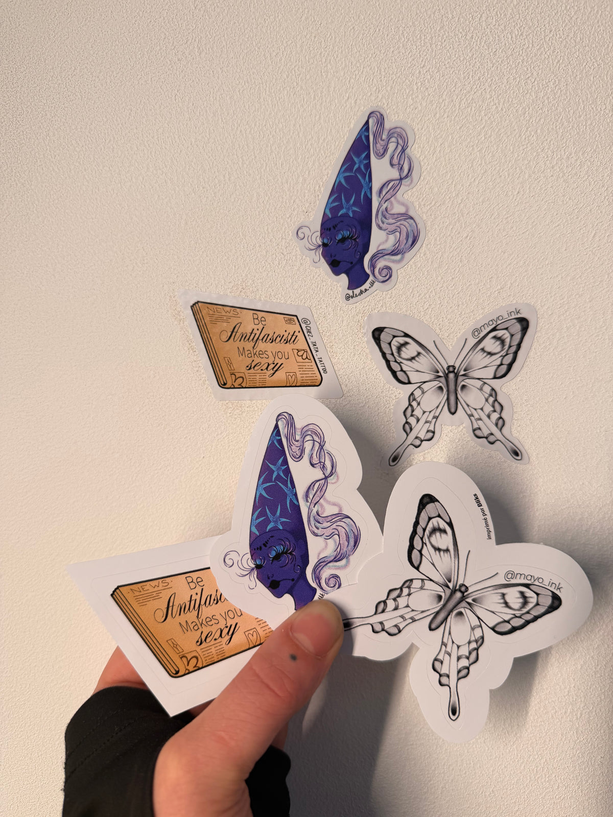 Stickers vinyle blanc personnalisés - Pack Mix & Match